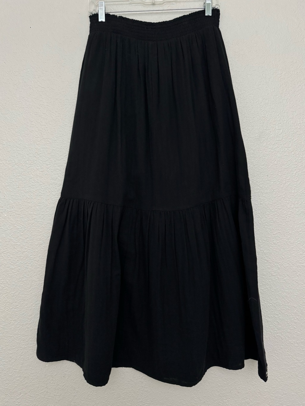 Dizzy Lizzy Black Embroidered Boho Maxi Skirt Size Small - Picture 7 of 12